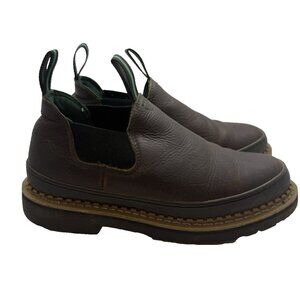 Georgia Giant Romeo Women's Slip on Work Shoes Boots Sz 9 Brown Leather GR362